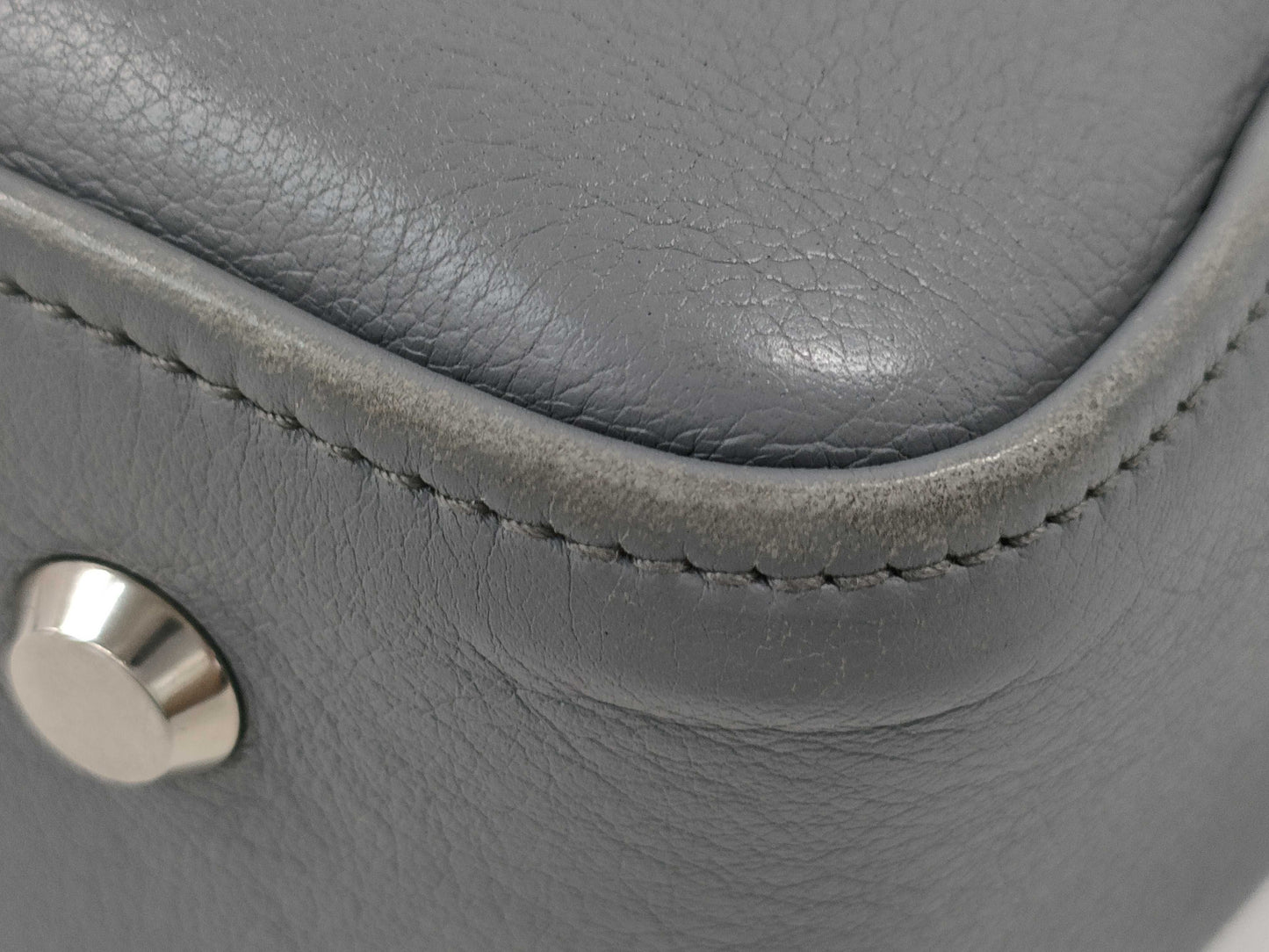 BALENCIAGA Grey Triangle Handbag