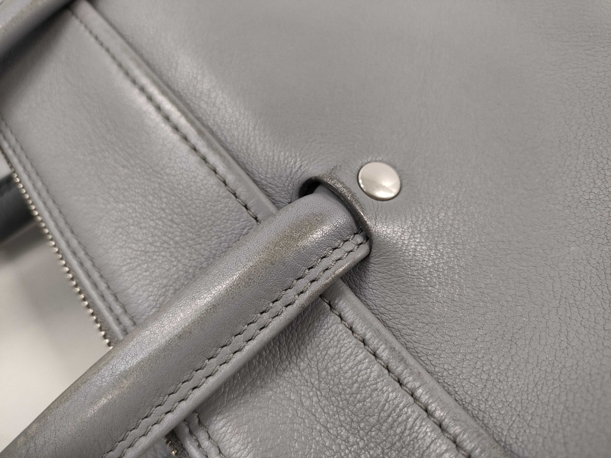 BALENCIAGA Grey Triangle Handbag