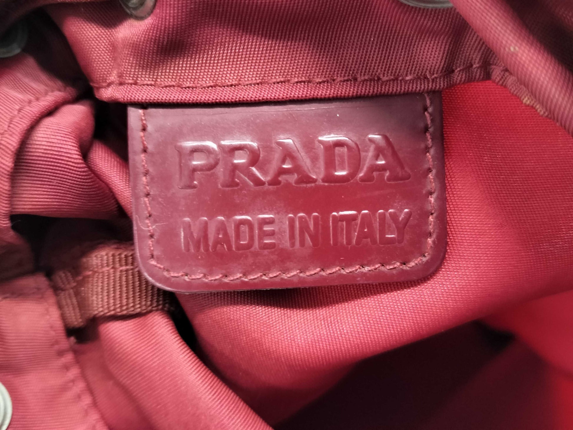 PRADA PRADA Dark Red Nylon Pouch