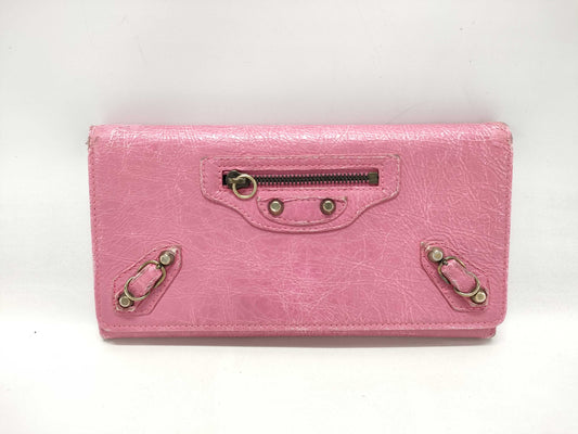 BALENCIAGA Pink Long Wallet