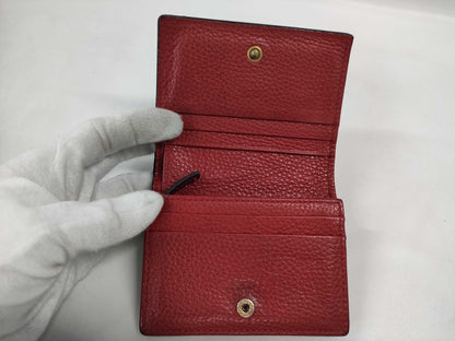 GUCCI Animalier Tiger Bifold Wallet Red