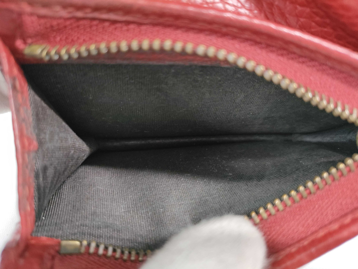 GUCCI Animalier Tiger Bifold Wallet Red