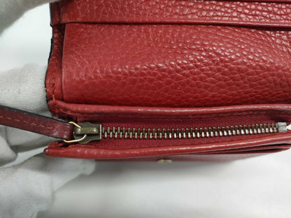 GUCCI Animalier Tiger Bifold Wallet Red