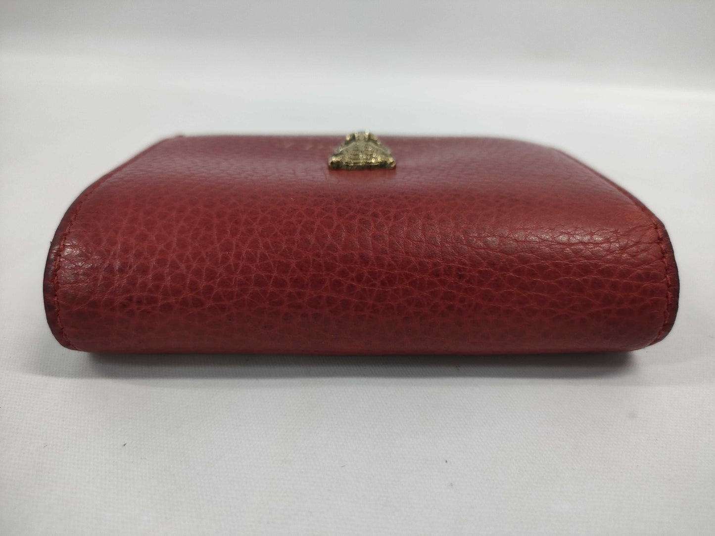 GUCCI Animalier Tiger Bifold Wallet Red