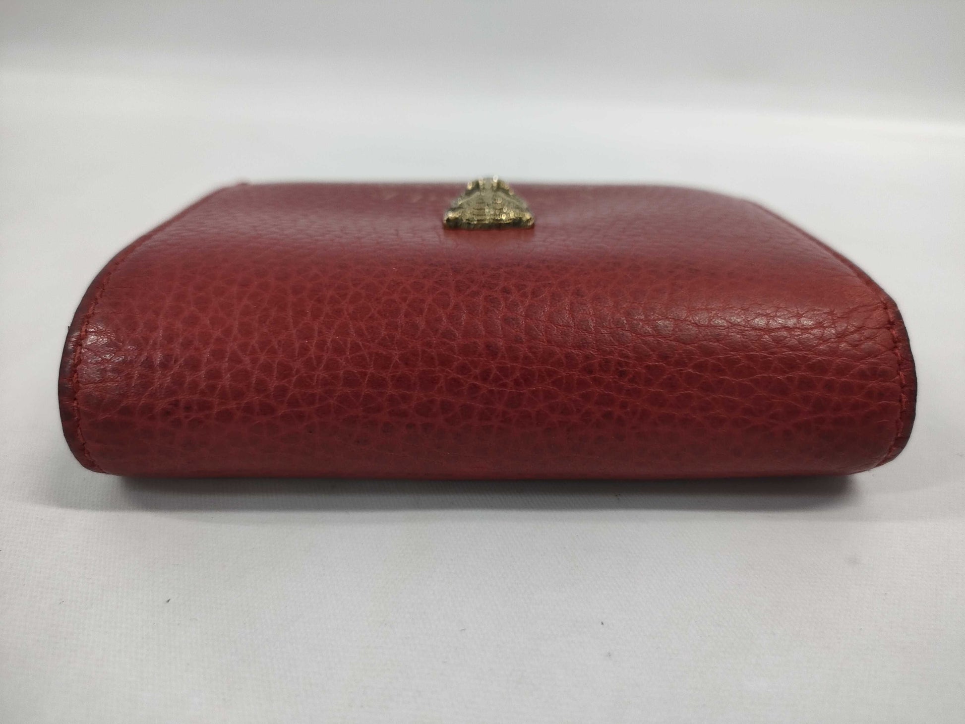GUCCI Animalier Tiger Bifold Wallet Red