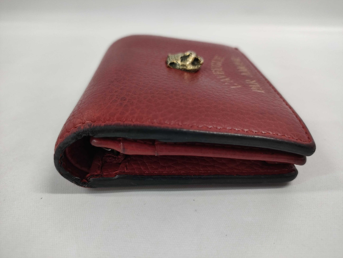 GUCCI Animalier Tiger Bifold Wallet Red