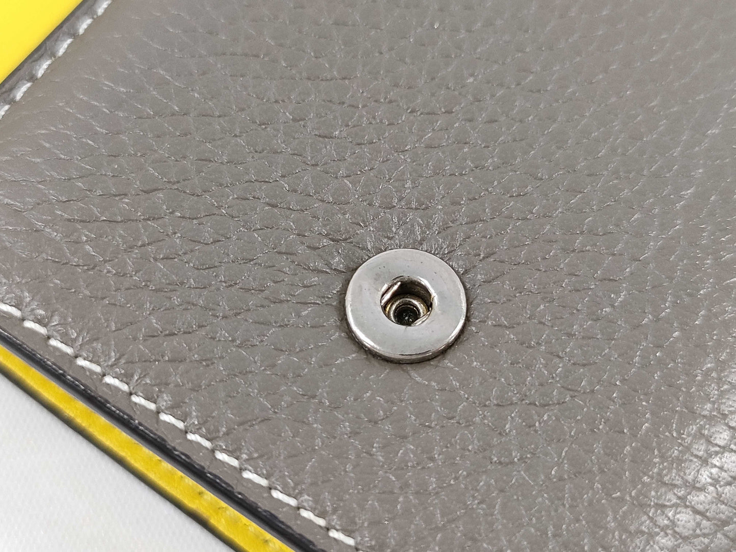 CELINE Tri-fold Wallet Greige Yellow Wallet