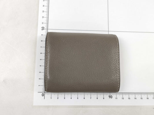 CELINE Tri-fold Wallet Greige Yellow Wallet
