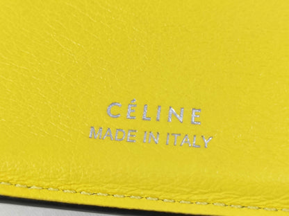 CELINE Tri-fold Wallet Greige Yellow Wallet