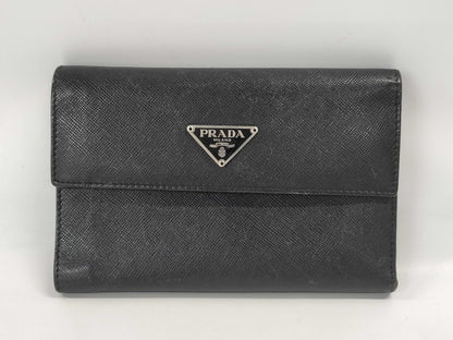 PRADA Prada Tri-fold Wallet Black Wallet