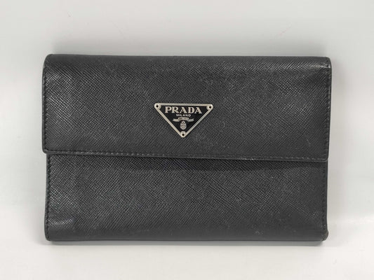 PRADA Prada Tri-fold Wallet Black Wallet