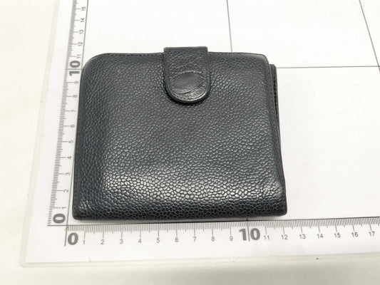 CHANEL Black Tri-fold Wallet
