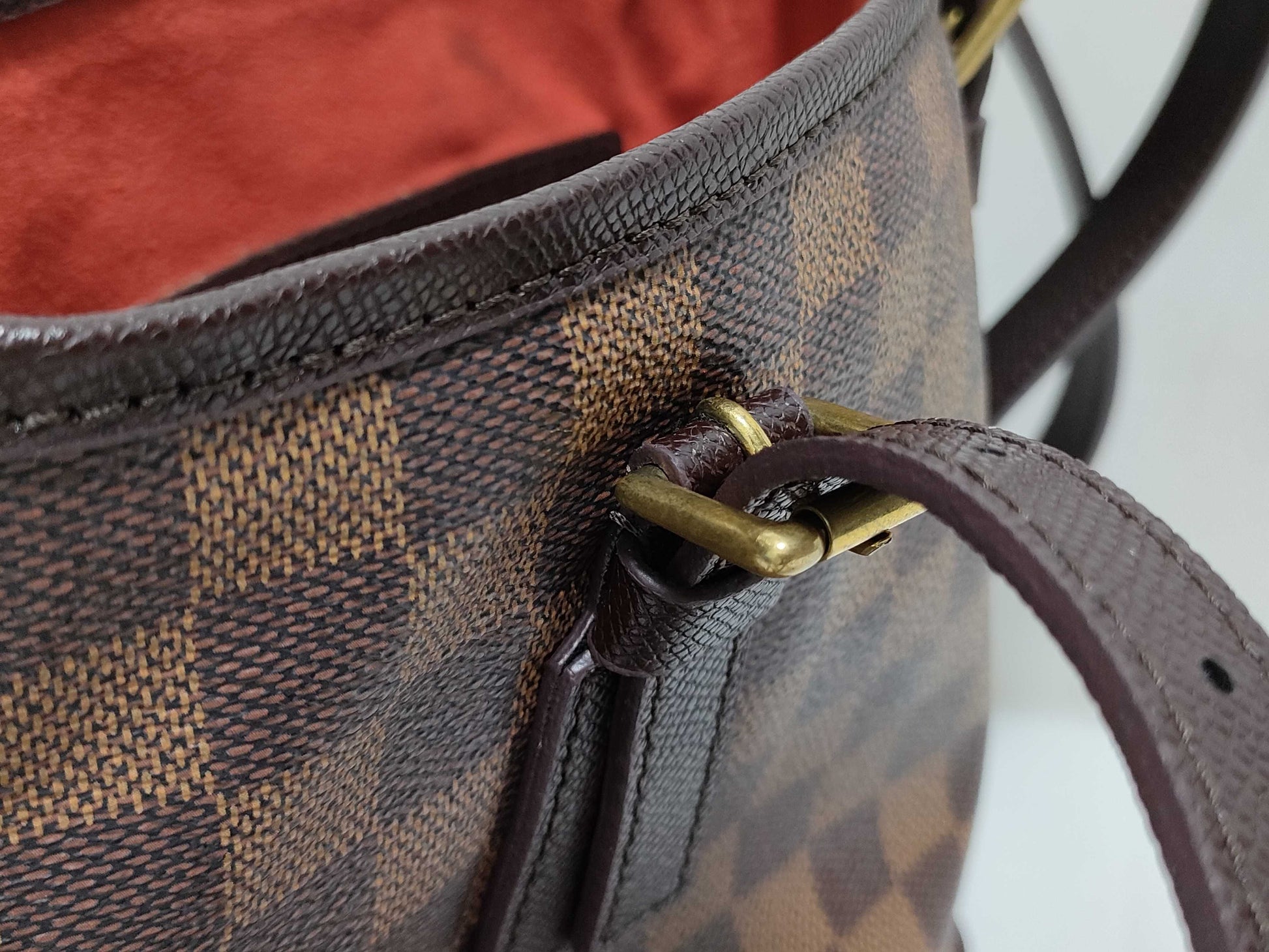 LOUIS VUITTON RFID Unverified AR1908 Damier Louis Vuitton Damier Bucket Shoulder Bag