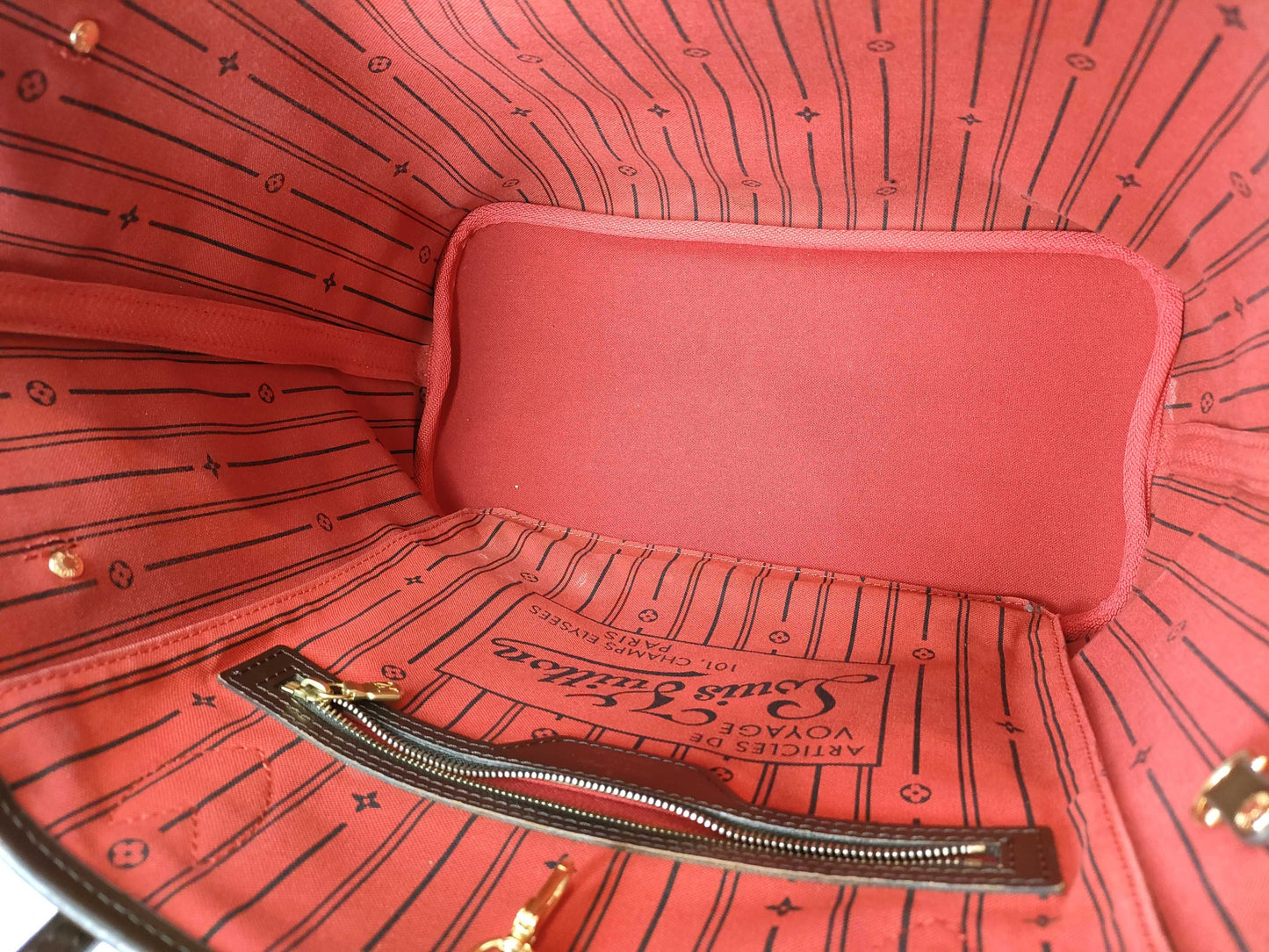 LOUIS VUITTON RFID verification failed CA4150 Damier Louis Vuitton Neverfull Damier Tote Bag