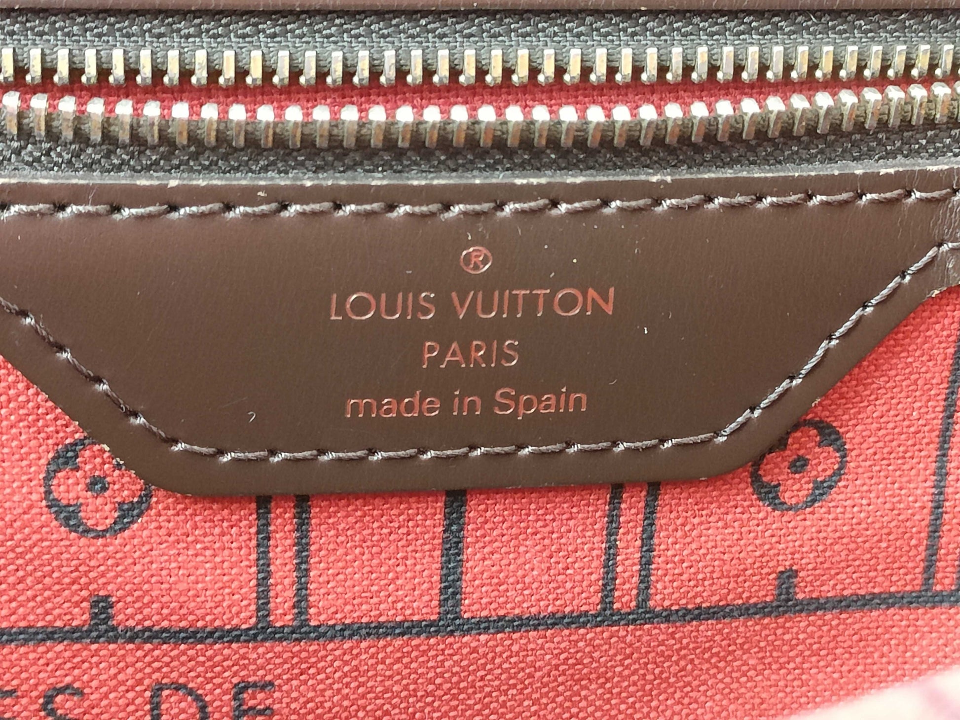 LOUIS VUITTON RFID verification failed CA4150 Damier Louis Vuitton Neverfull Damier Tote Bag