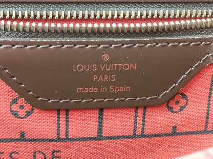 LOUIS VUITTON RFID verification failed CA4150 Damier Louis Vuitton Neverfull Damier Tote Bag