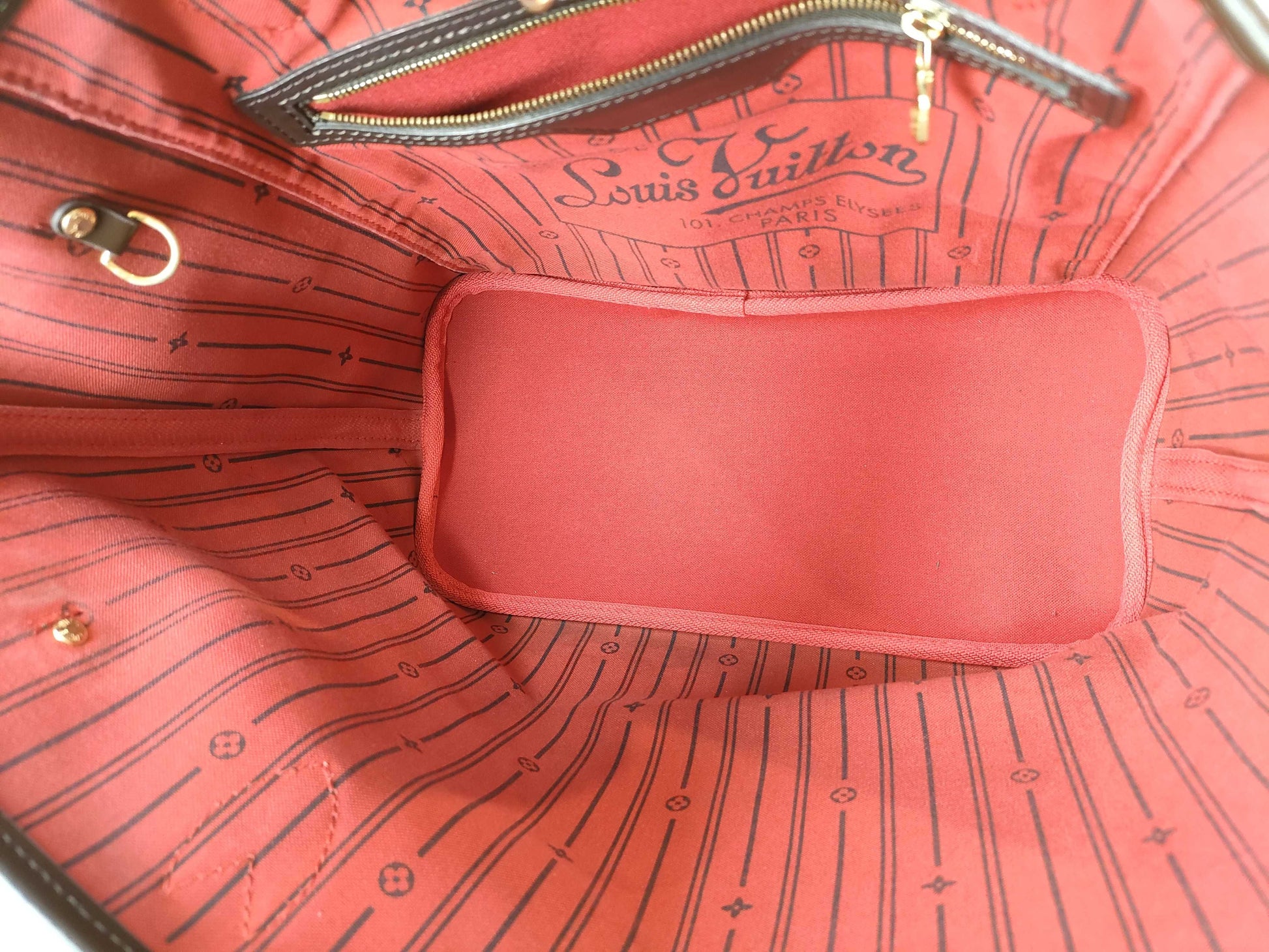 LOUIS VUITTON RFID verification failed SP5008 Damier Louis Vuitton Neverfull Damier Tote Bag