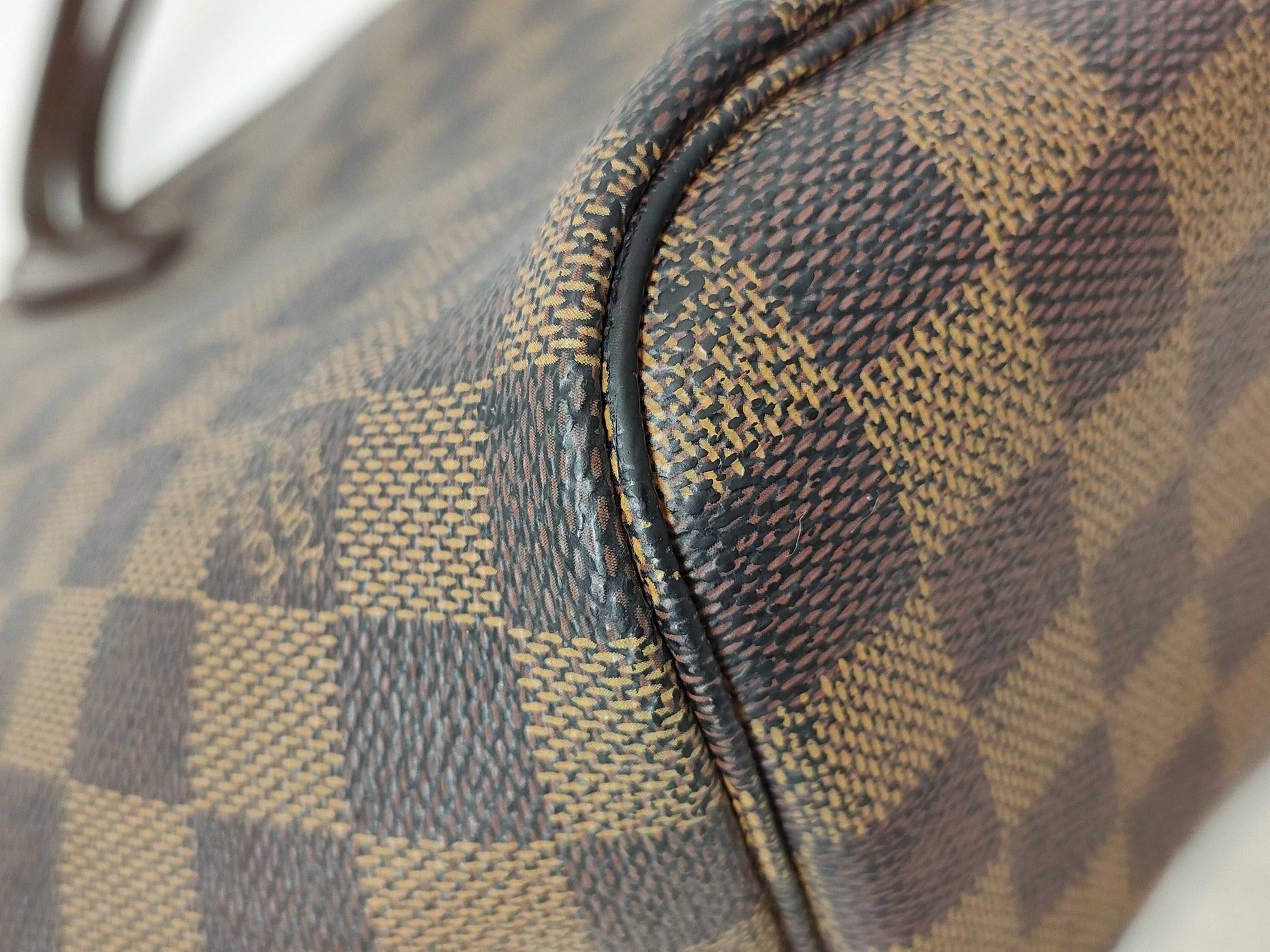 LOUIS VUITTON RFID verification failed SP5008 Damier Louis Vuitton Neverfull Damier Tote Bag