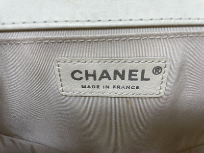 CHANEL Boy V Stitch Shoulder Bag with Seal Card