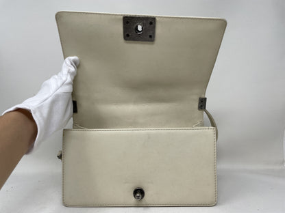 CHANEL Boy V Stitch Shoulder Bag with Seal Card