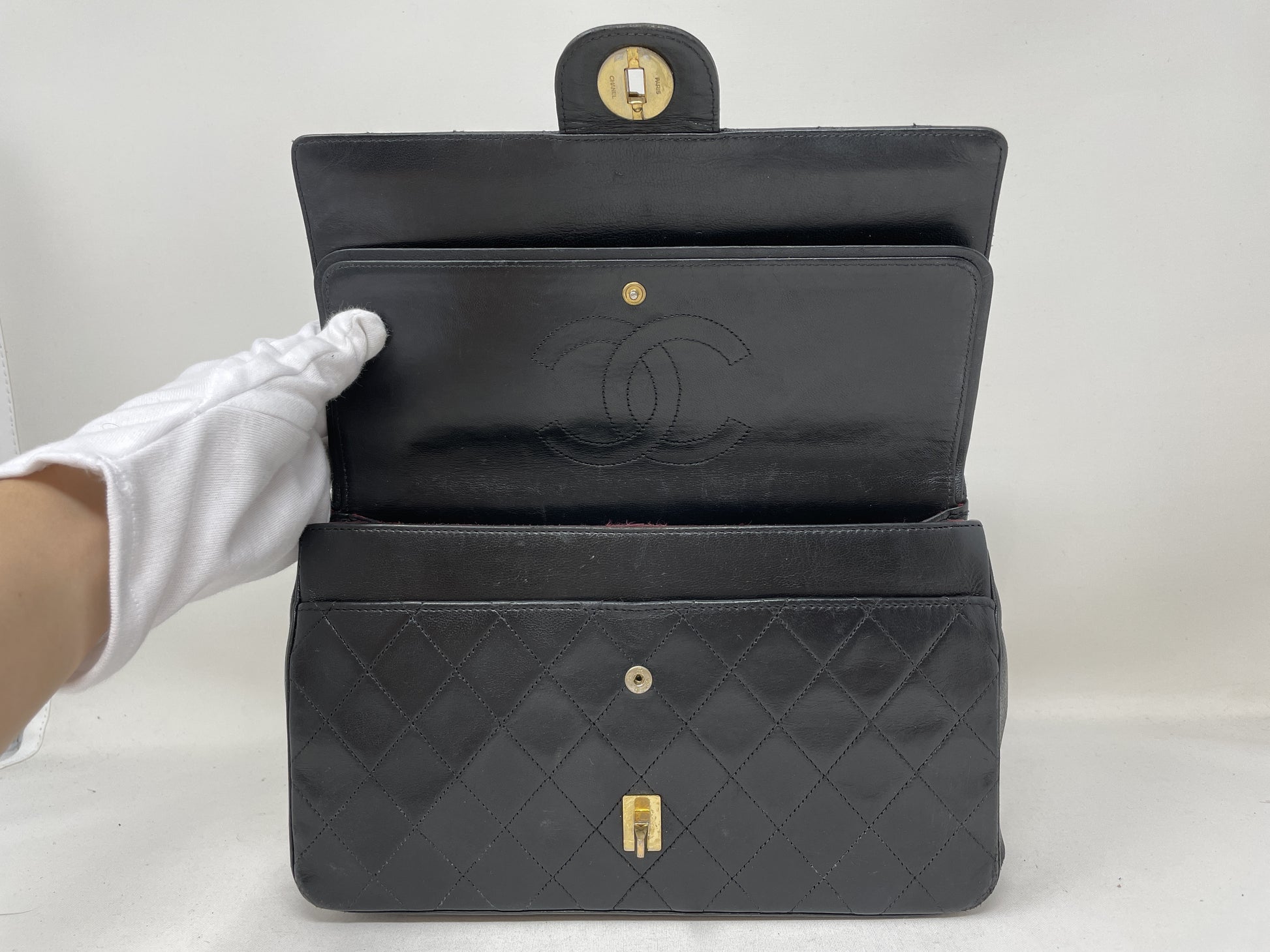 CHANEL Matelasse Double Flap Shoulder Bag