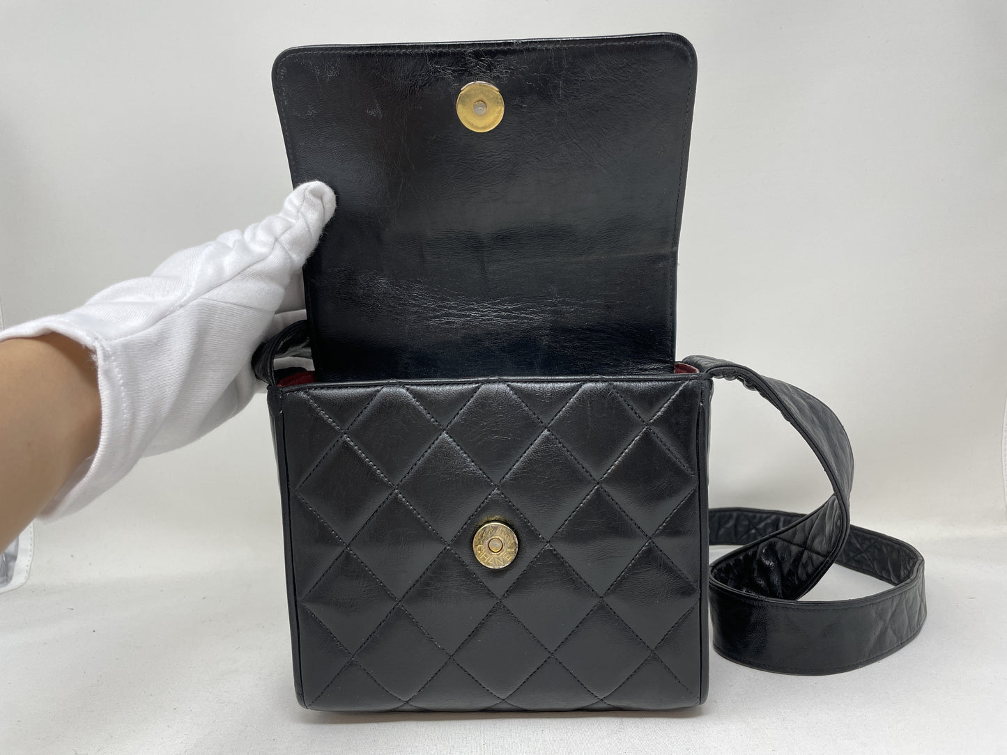 CHANEL Matelasse Shoulder Bag with Coco Mark and Lamb Shoulder Bag