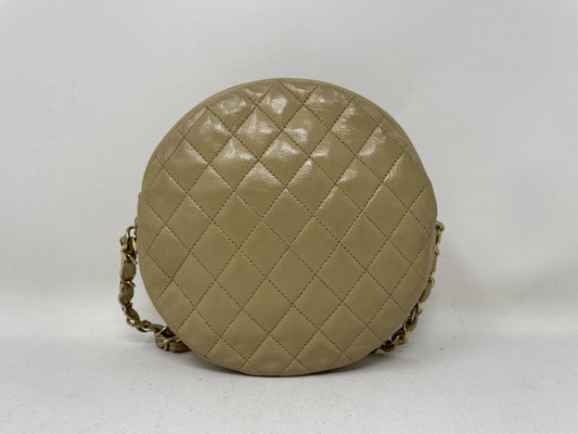 CHANEL Matelasse Coco Mark Round Shoulder Bag
