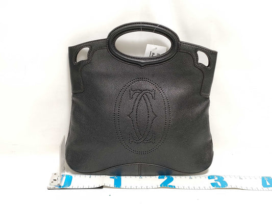 Cartier Marcello Handbag in Black Goatskin