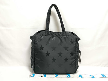 PORTER PORTER Flag 2-Way Tote Bag Star Pattern Nylon Jacquard Black Tote Bag