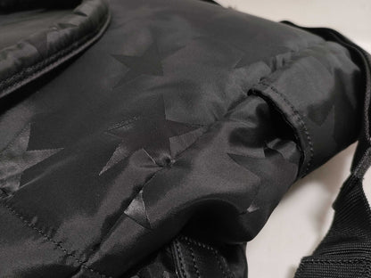 PORTER PORTER Flag 2-Way Tote Bag Star Pattern Nylon Jacquard Black Tote Bag