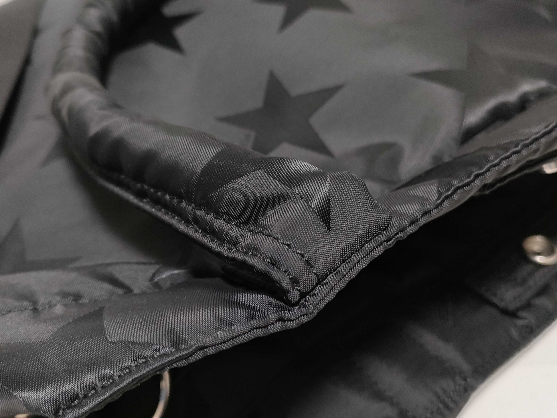 PORTER PORTER Flag 2-Way Tote Bag Star Pattern Nylon Jacquard Black Tote Bag