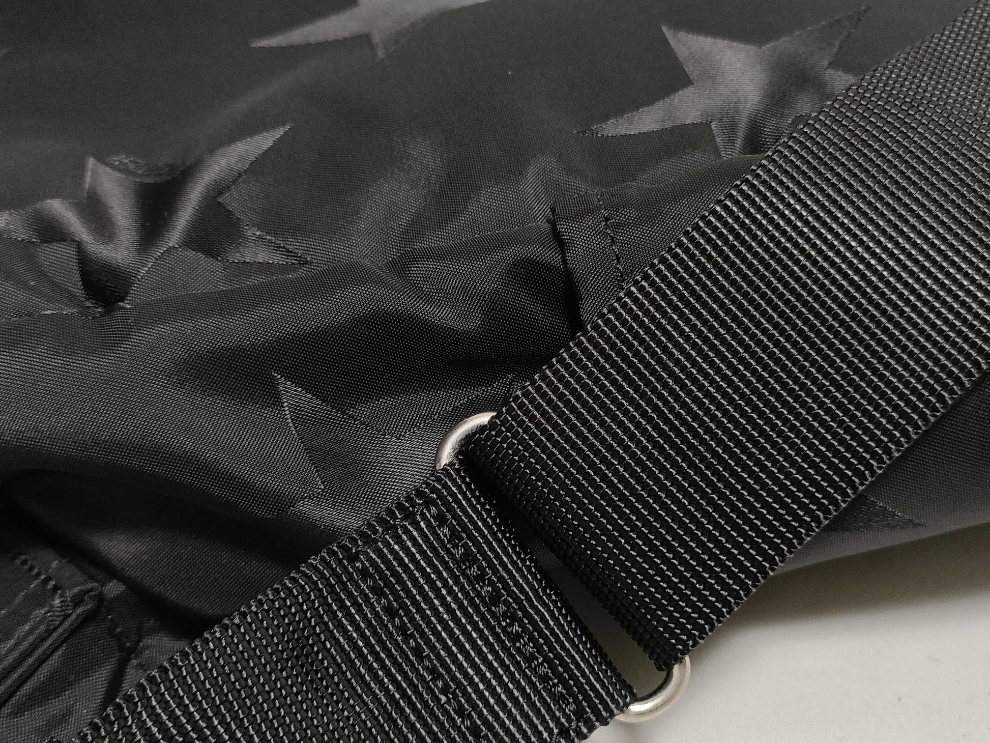 PORTER PORTER Flag 2-Way Tote Bag Star Pattern Nylon Jacquard Black Tote Bag