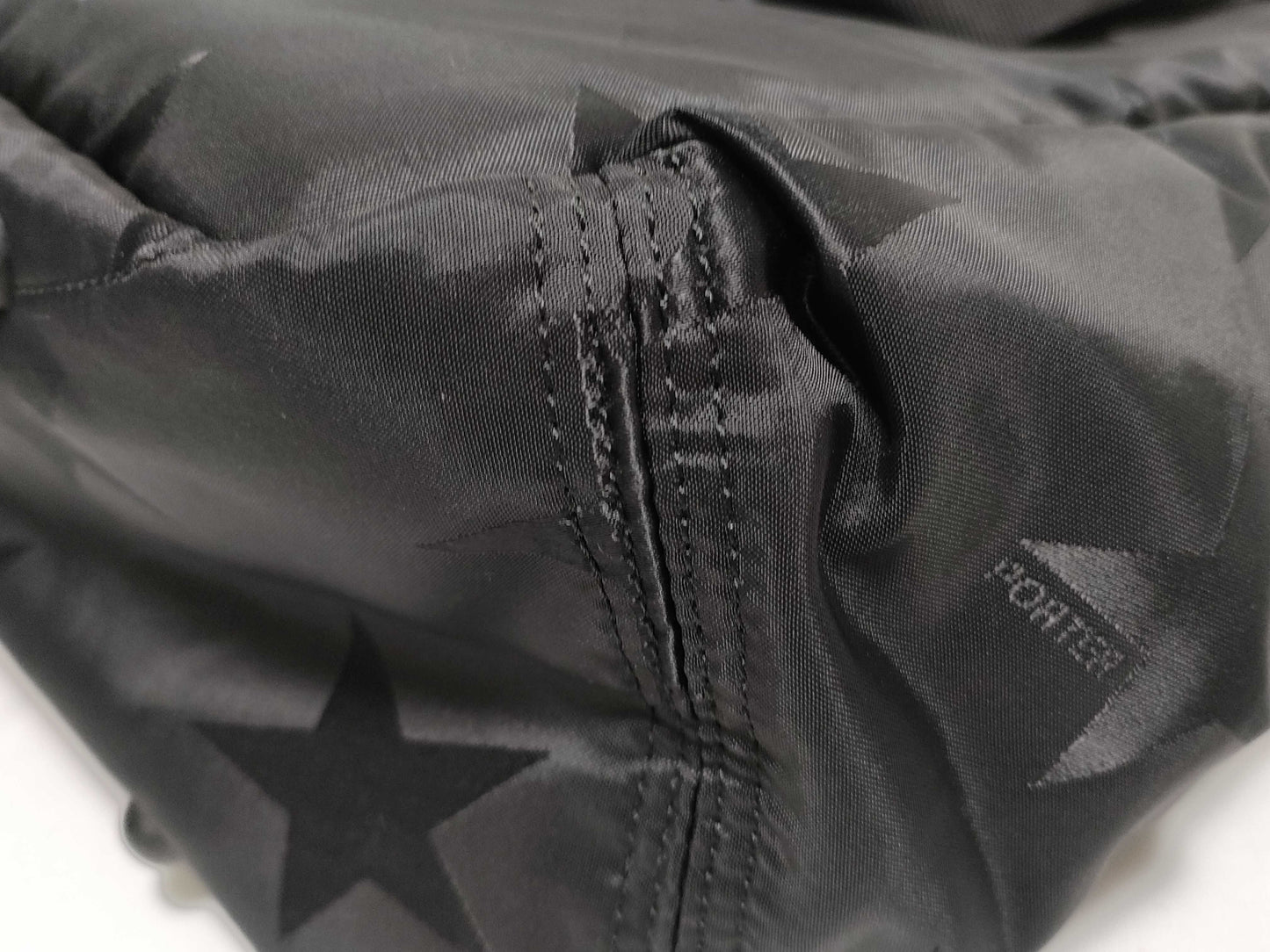 PORTER PORTER Flag 2-Way Tote Bag Star Pattern Nylon Jacquard Black Tote Bag