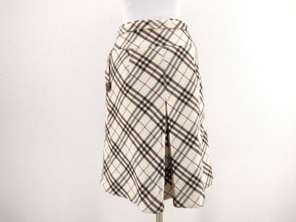 BURBERRY Check Skirt with Belt