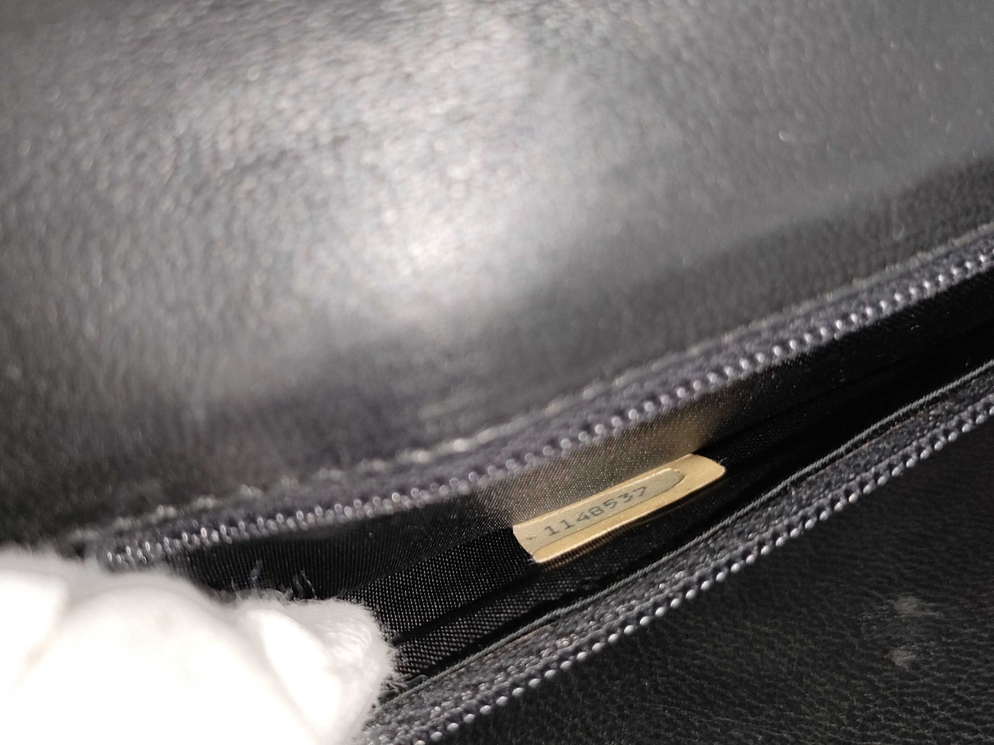 CHANEL Matelasse Fringe Chain Shoulder Bag in Black Lambskin, #1 Series