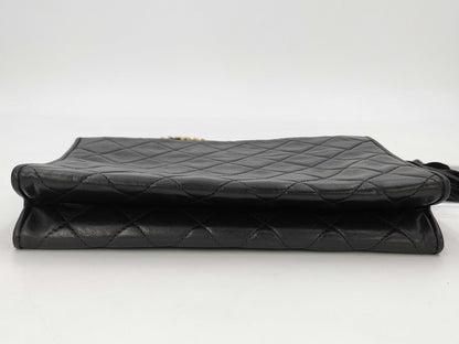 CHANEL Matelasse Fringe Chain Shoulder Bag in Black Lambskin, #1 Series