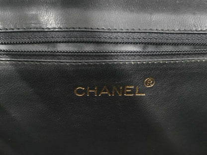 CHANEL Matelasse Fringe Chain Shoulder Bag in Black Lambskin, #1 Series