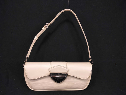 LOUIS VUITTON RFID Unavailable TH2057 Epi Leather LV Montaigne Pochette M5929J TH2057 White Shoulder Bag