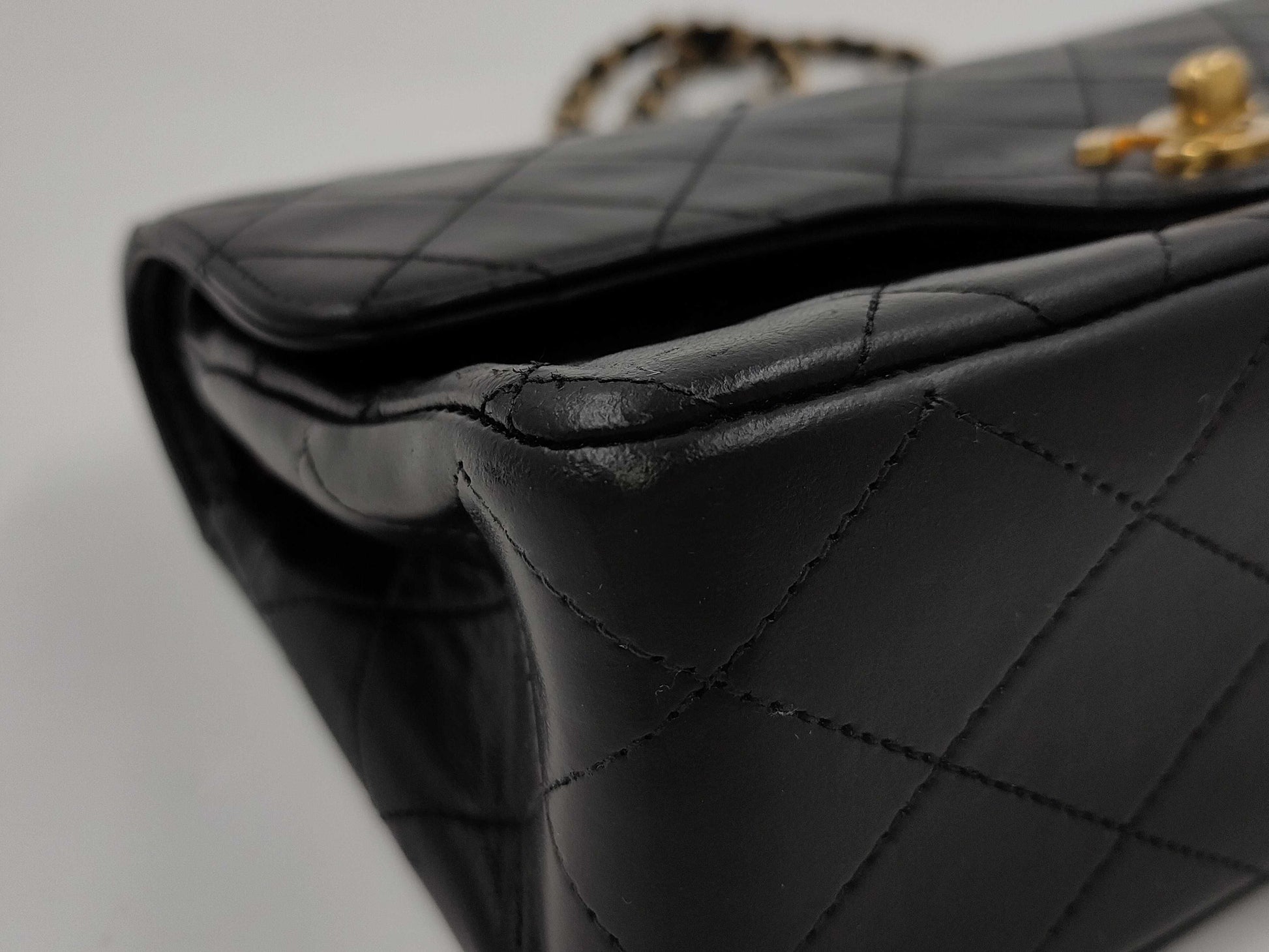 CHANEL Matelasse 23 Double Flap Lambskin Chain Shoulder Bag 