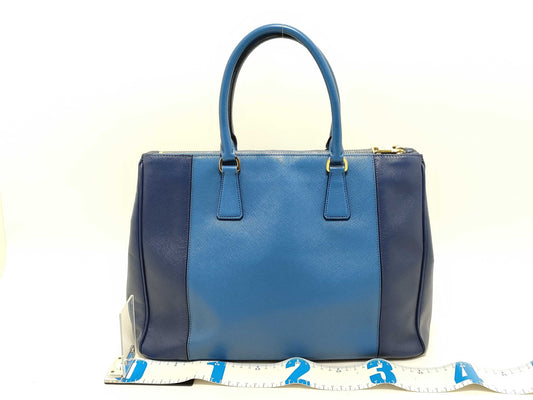 PRADA Prada 2-way bag, blue Saffiano leather tote bag