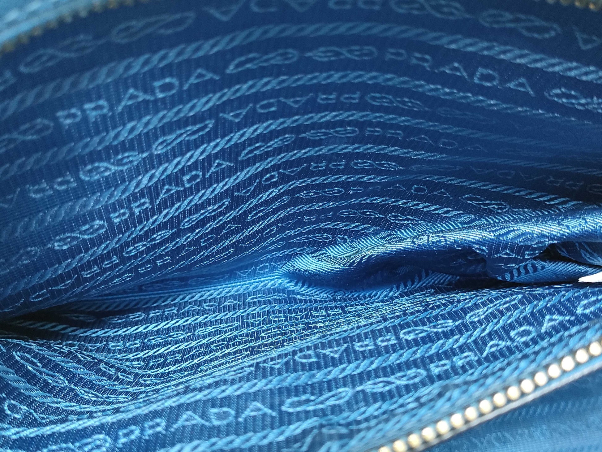 PRADA Prada 2-way bag, blue Saffiano leather tote bag