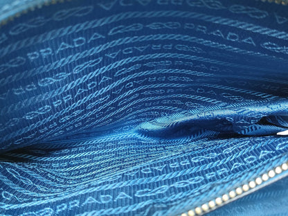 PRADA Prada 2-way bag, blue Saffiano leather tote bag