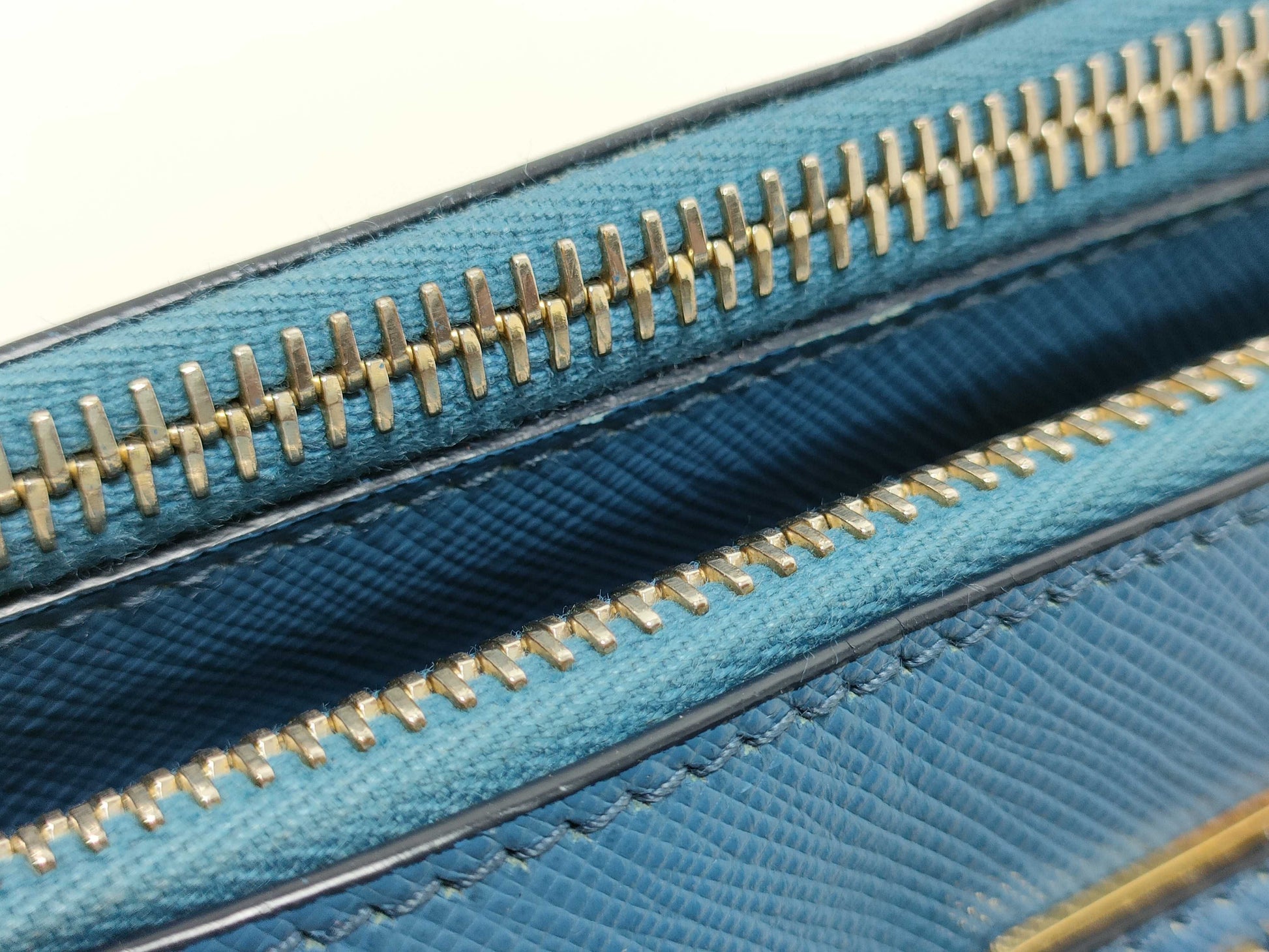 PRADA Prada 2-way bag, blue Saffiano leather tote bag