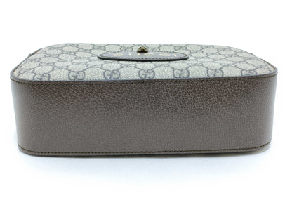 GUCCI GG Supreme Tiger Head PVC and Leather Shoulder Bag 476466