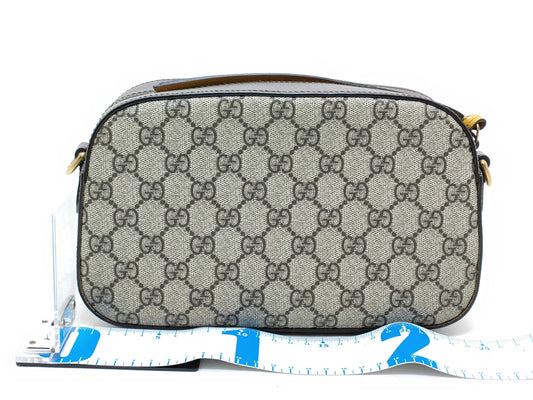 GUCCI GG Supreme Tiger Head PVC and Leather Shoulder Bag 476466