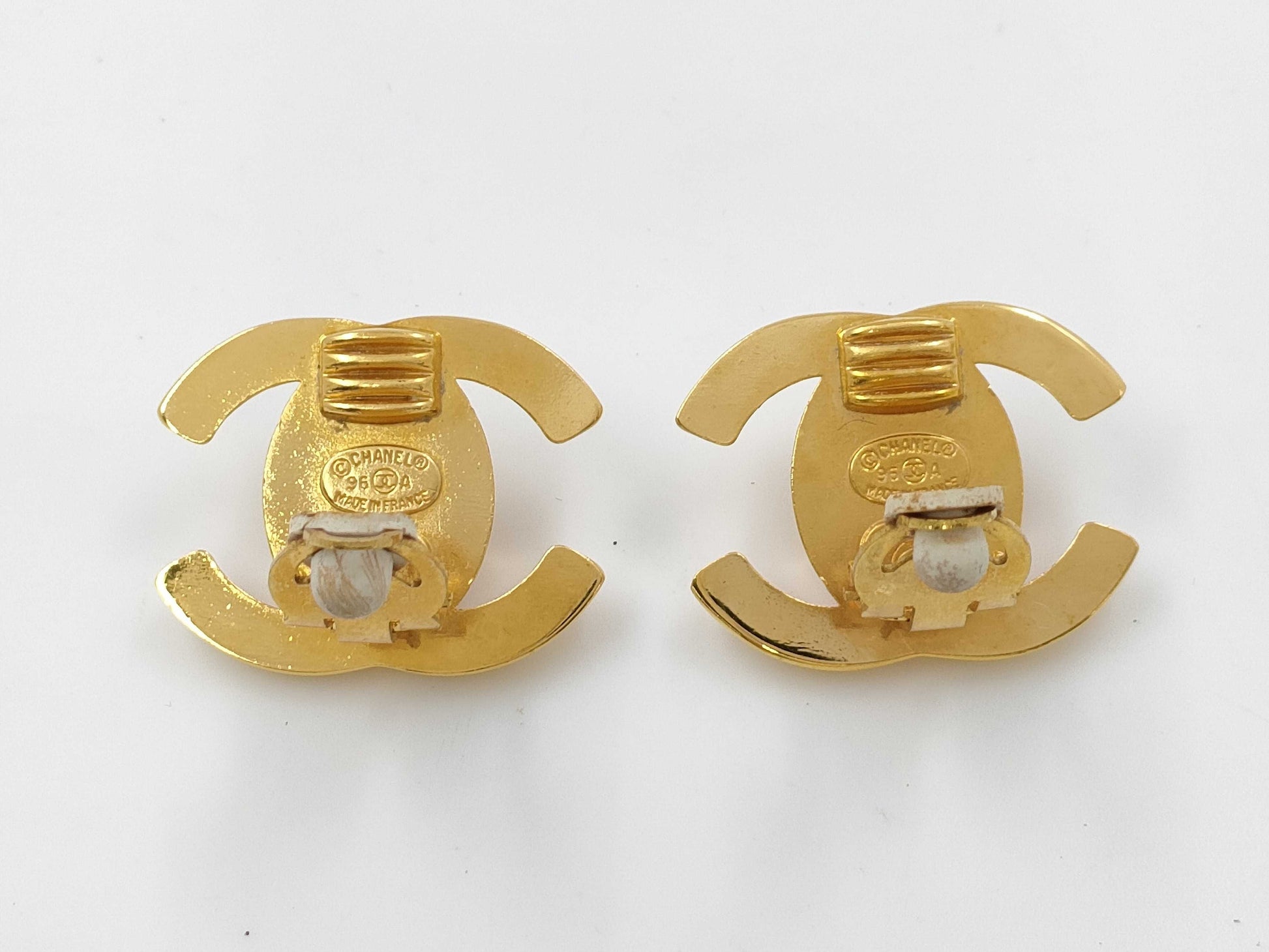 CHANEL Coco Mark Turn Lock 96A Earrings