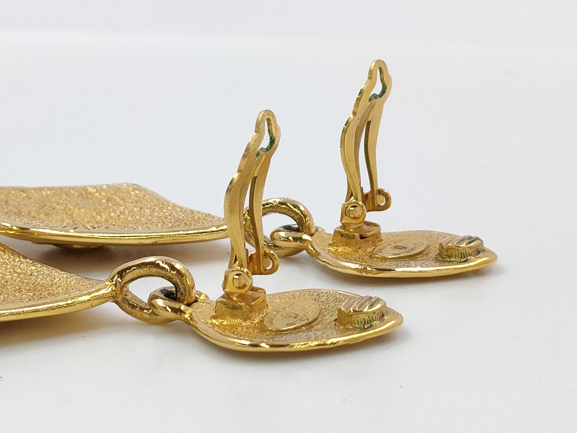CHANEL Coco Mark Square Vintage Earrings