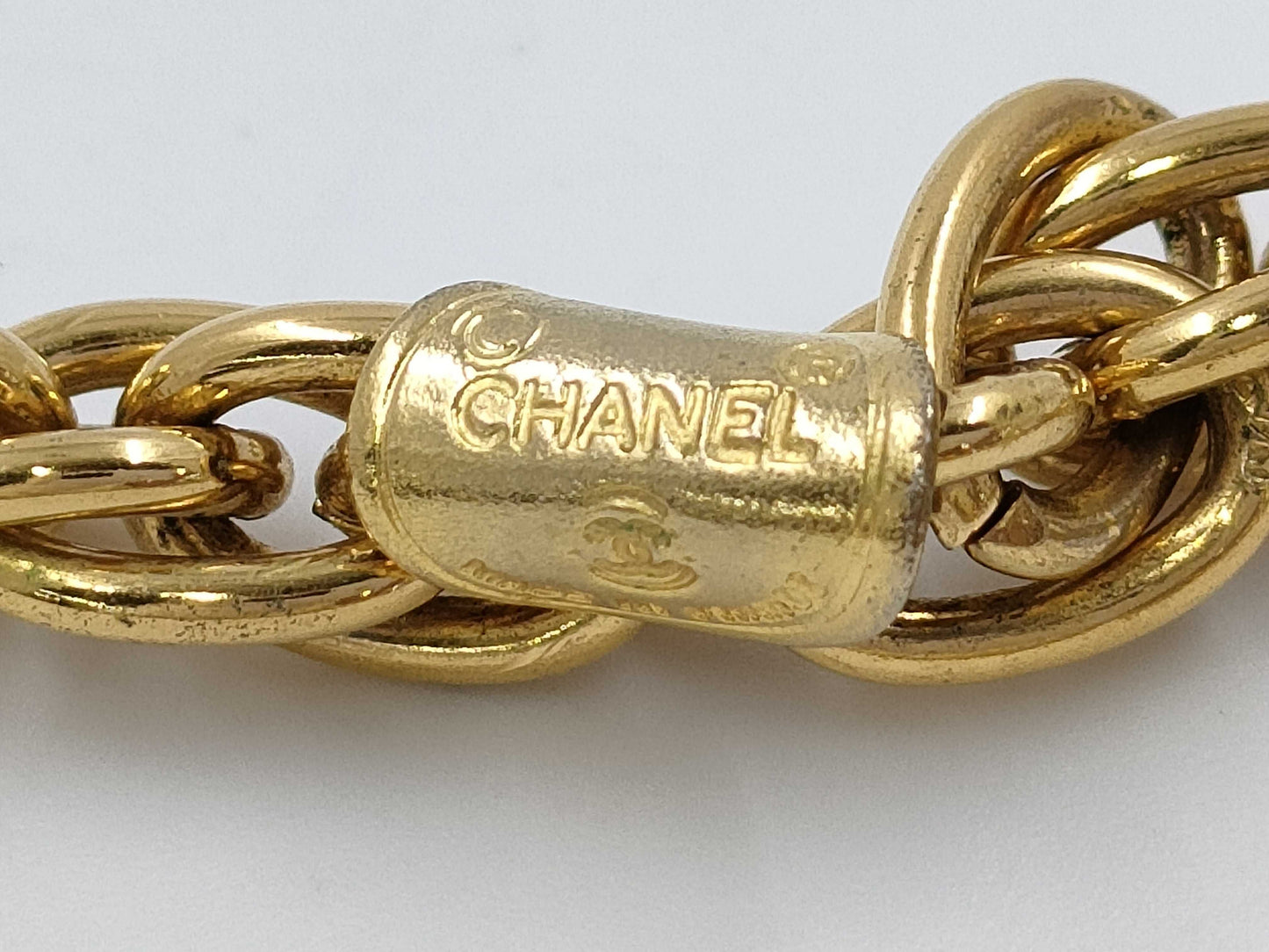 CHANEL Gold Logo Necklace