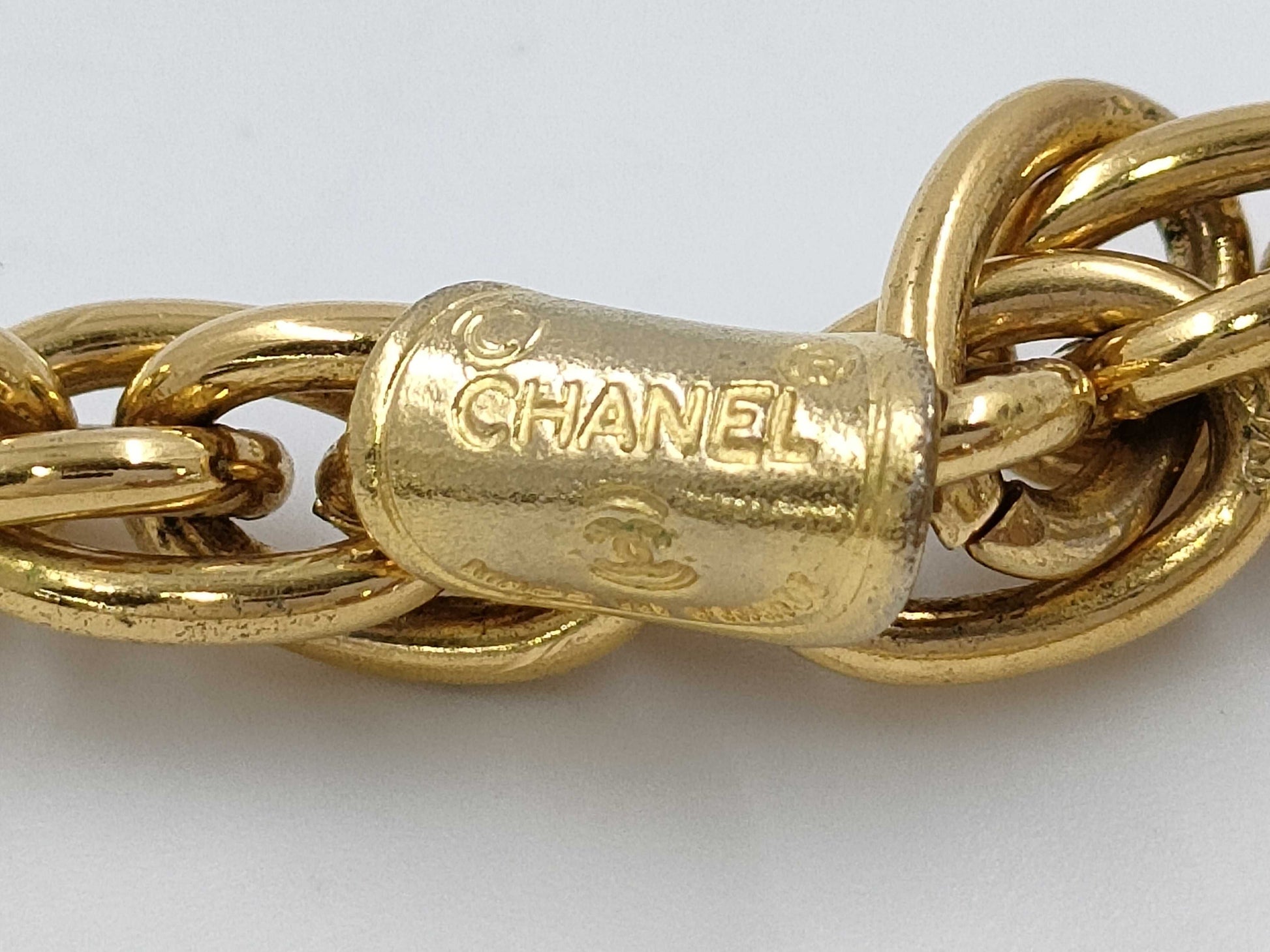 CHANEL Gold Logo Necklace