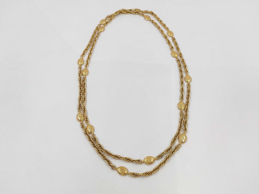 CHANEL Gold Logo Necklace